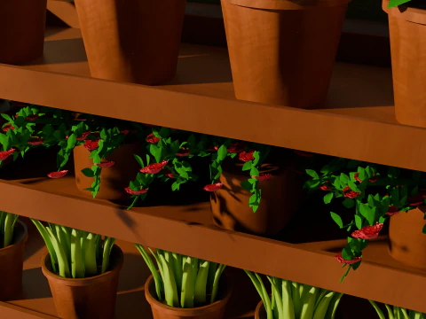 Flower Shop 3D Model