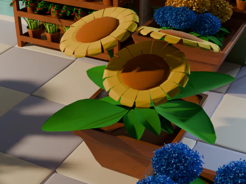 Flower Shop 3D Model