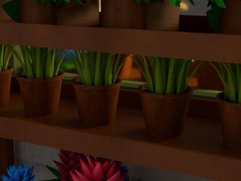 Flower Shop 3D Model