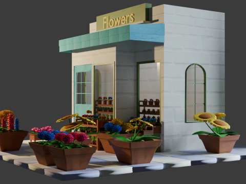 Flower Shop 3D Model