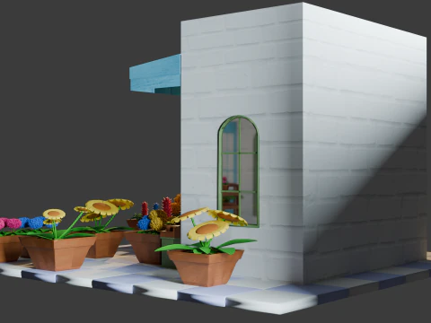 Flower Shop 3D Model