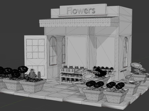 Flower Shop 3D Model