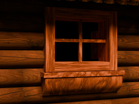 Средневековая крепость и деревня 3D Модель