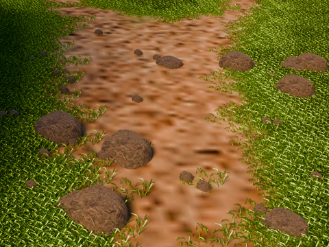 Средневековая крепость и деревня 3D Модель