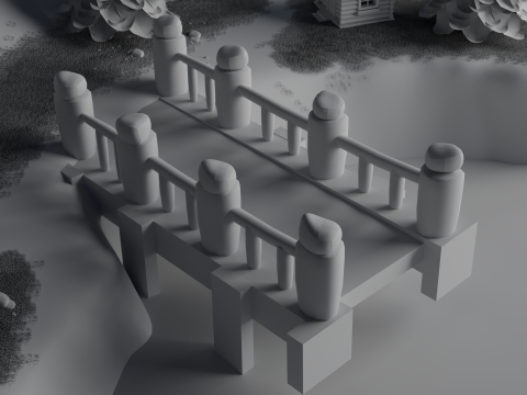 Medieval Stronghold And Village 3D 모델