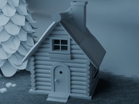 Средневековая крепость и деревня 3D Модель