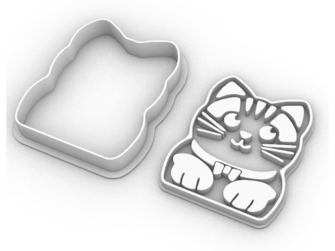 Cat cookie cutter 3D प्रिंट मॉडल