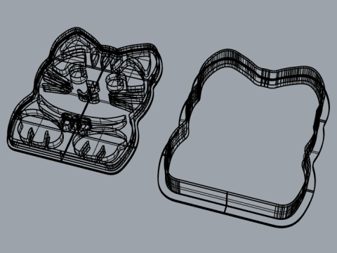 Cat cookie cutter 3D प्रिंट मॉडल