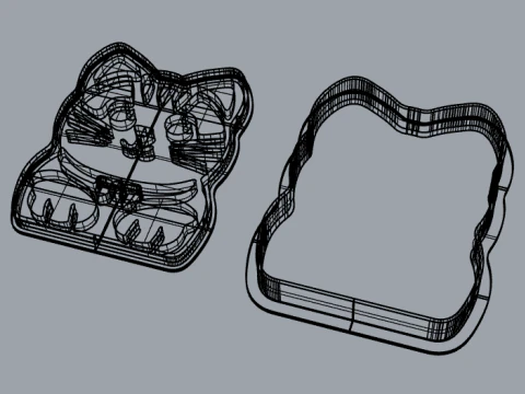 Cat cookie cutter 3D Print Model