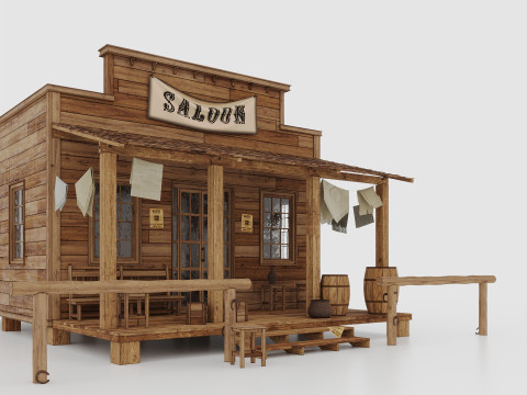 Wild West Saloon 3Dモデル
