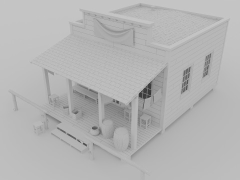 Wild West Saloon 3Dモデル
