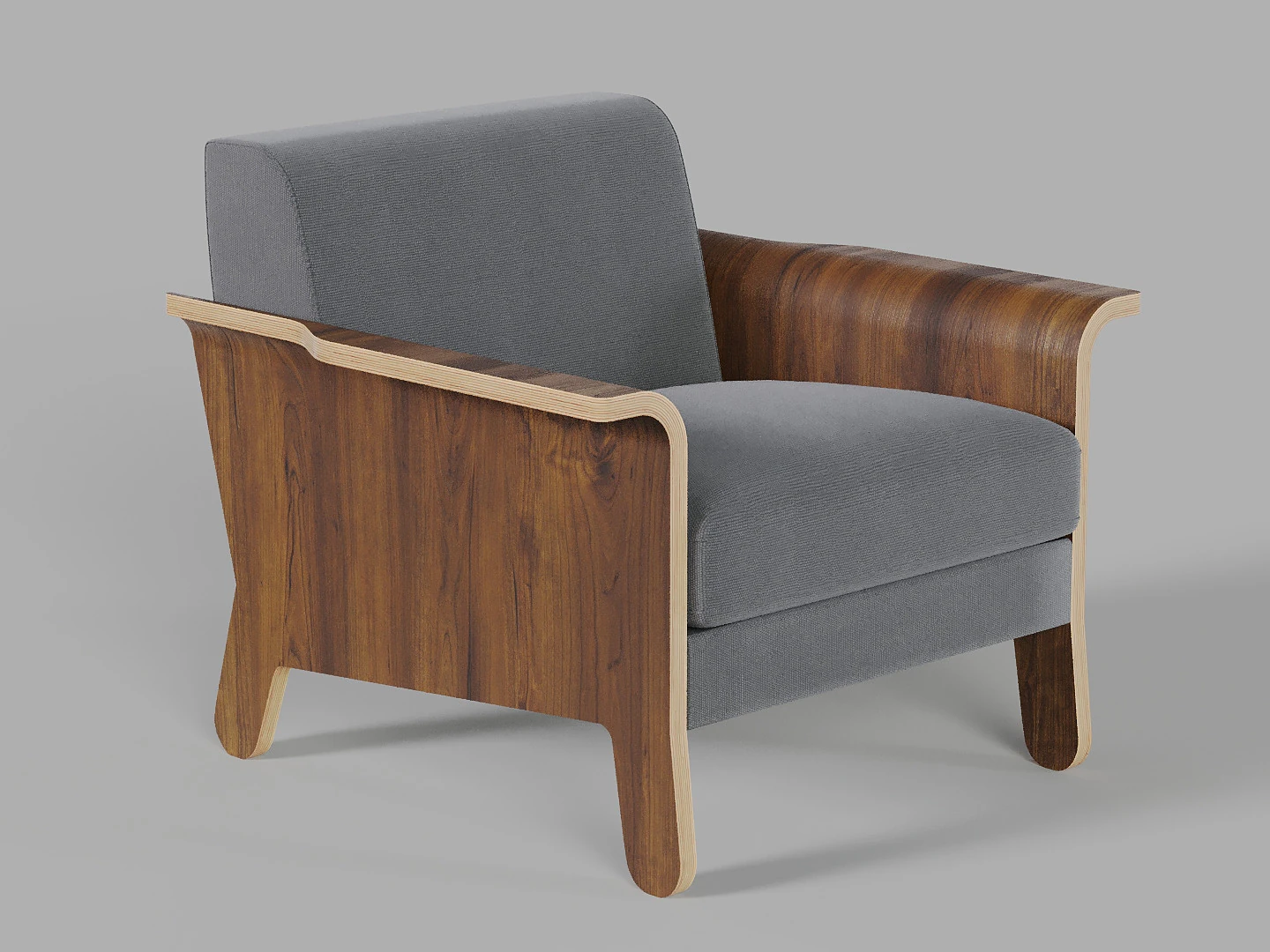 Gus Modern - Lodge Chair 3D Model .c4d .max .obj .3ds .fbx .stl .blend 
