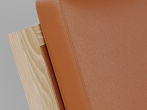 Gus Modern - Truss Chair - Vegan Appleskin Leather Cognac 3D Model