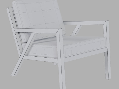 Gus Modern - Truss Chair - Vegan Appleskin Leather Cognac 3D Model