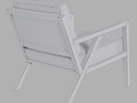 Gus Modern - Truss Chair - Vegan Appleskin Leather Cognac 3D Model