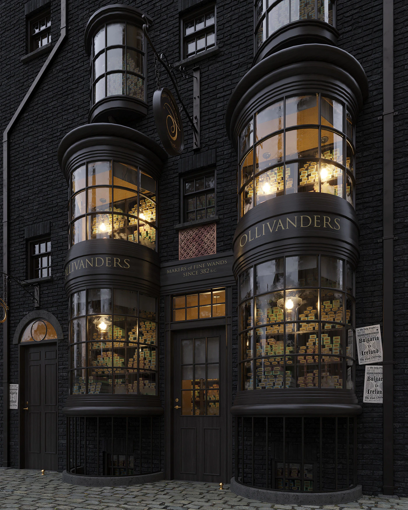 Sklep z r&oacute;żdżkami Ollivandera z Harry'ego Pottera Model 3D .c4d .max .obj .3ds .fbx .stl .blend 