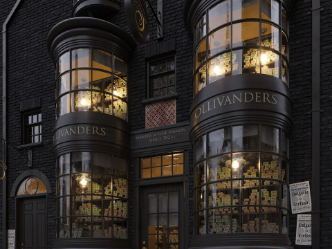 Ollivanders Wand Shop from Harry Potter 3D Model