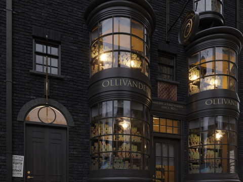 Ollivanders Wand Shop from Harry Potter 3D मॉडल