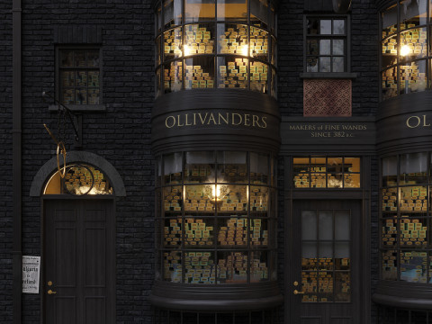 Ollivanders Wand Shop from Harry Potter 3D मॉडल