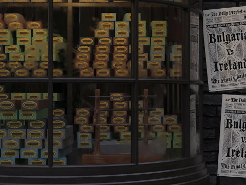 Sklep z r&oacute;żdżkami Ollivandera z Harry'ego Pottera Model 3D