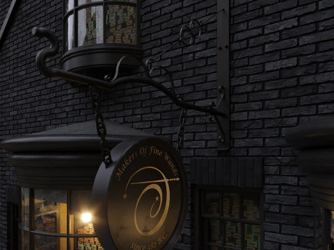 Sklep z r&oacute;żdżkami Ollivandera z Harry'ego Pottera Model 3D