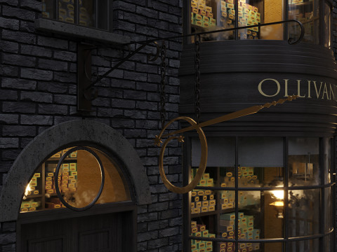 Ollivanders Wand Shop from Harry Potter 3D मॉडल