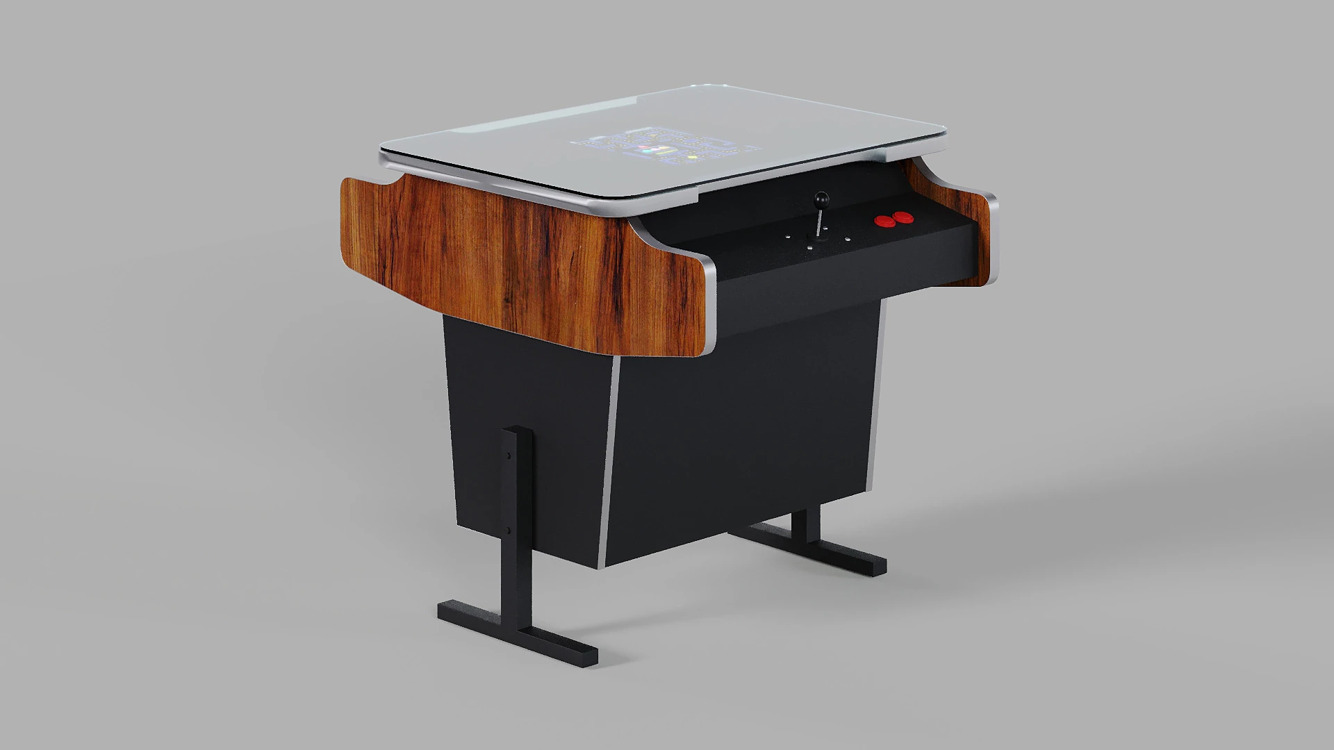 Arcade Game Retro Cocktail Table Machine 3D Model .c4d .max .obj .3ds .fbx .stl .blend