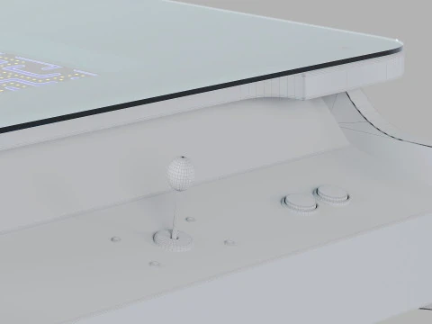 Arcade Game Retro Cocktail Table Machine 3D Model