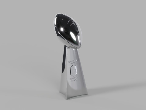 Vince Lombardi NFL Trophy Modello 3D