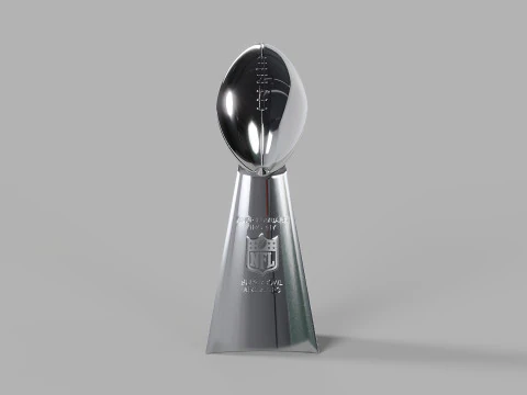 Vince Lombardi NFL Trophy 3D Model