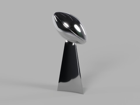 Vince Lombardi NFL Trophy 3D 模型