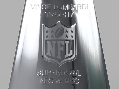 Vince Lombardi NFL Trophy 3D 模型