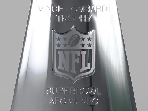 Vince Lombardi NFL Trophy 3D Model