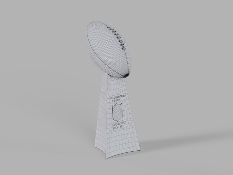 Vince Lombardi NFL Trophy 3D 模型