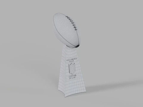 Vince Lombardi NFL Trophy 3D Model