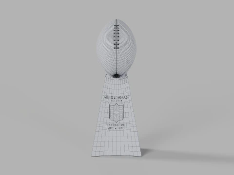 Vince Lombardi NFL Trophy 3D Model