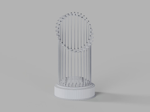 Commissioners Trophy MLB World Series Model 3D