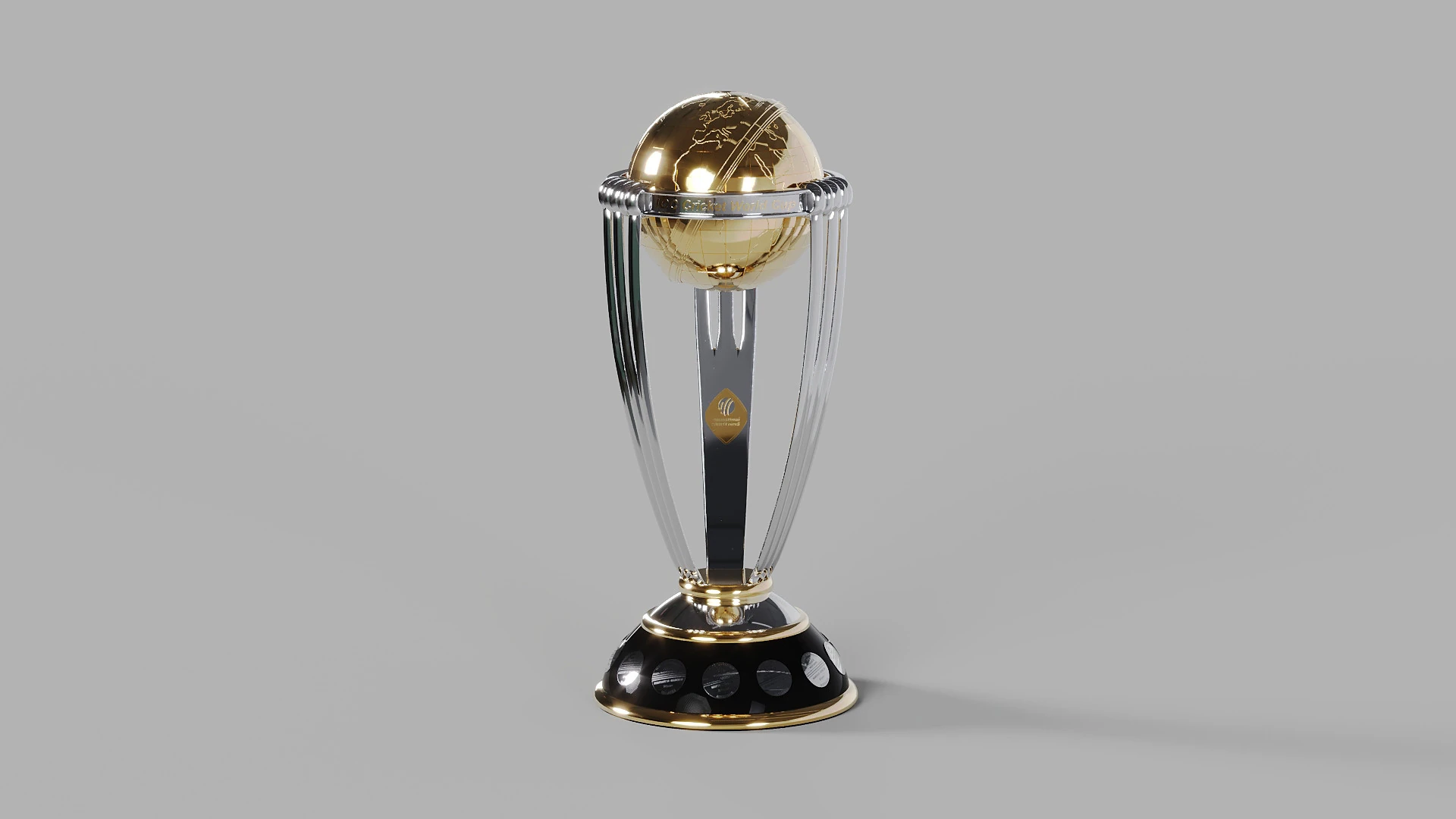ICC Cricket World Cup Trophy 3D Model .c4d .max .obj .3ds .fbx .stl .blend 