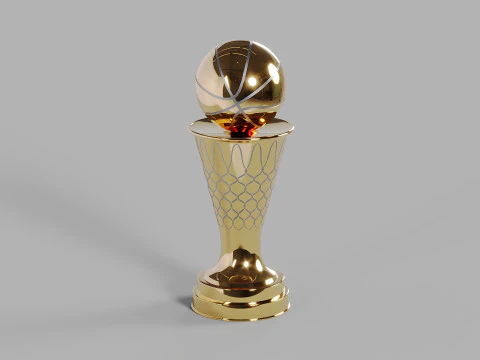 The NBA Bill Russel MVP Trophy 3D Model