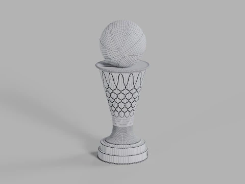 The NBA Bill Russel MVP Trophy 3D Model