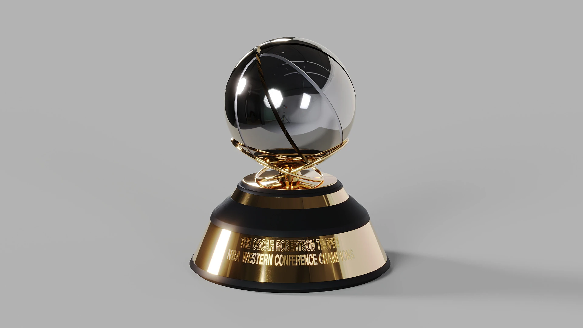 Il trofeo Oscar Robertson NBA Western Conference Modello 3D .c4d .max .obj .3ds .fbx .stl .blend