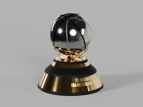 Il trofeo Oscar Robertson NBA Western Conference Modello 3D