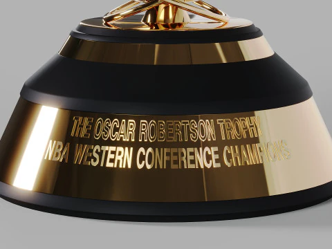Il trofeo Oscar Robertson NBA Western Conference Modello 3D