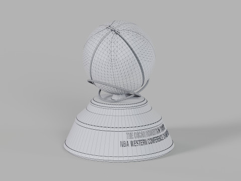 The Oscar Robertson NBA Western Conference Trophy 3D Модель