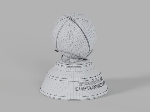 Il trofeo Oscar Robertson NBA Western Conference Modello 3D