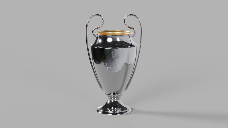 UEFA Champions League Trophy Model 3D .c4d .max .obj .3ds .fbx .stl .blend