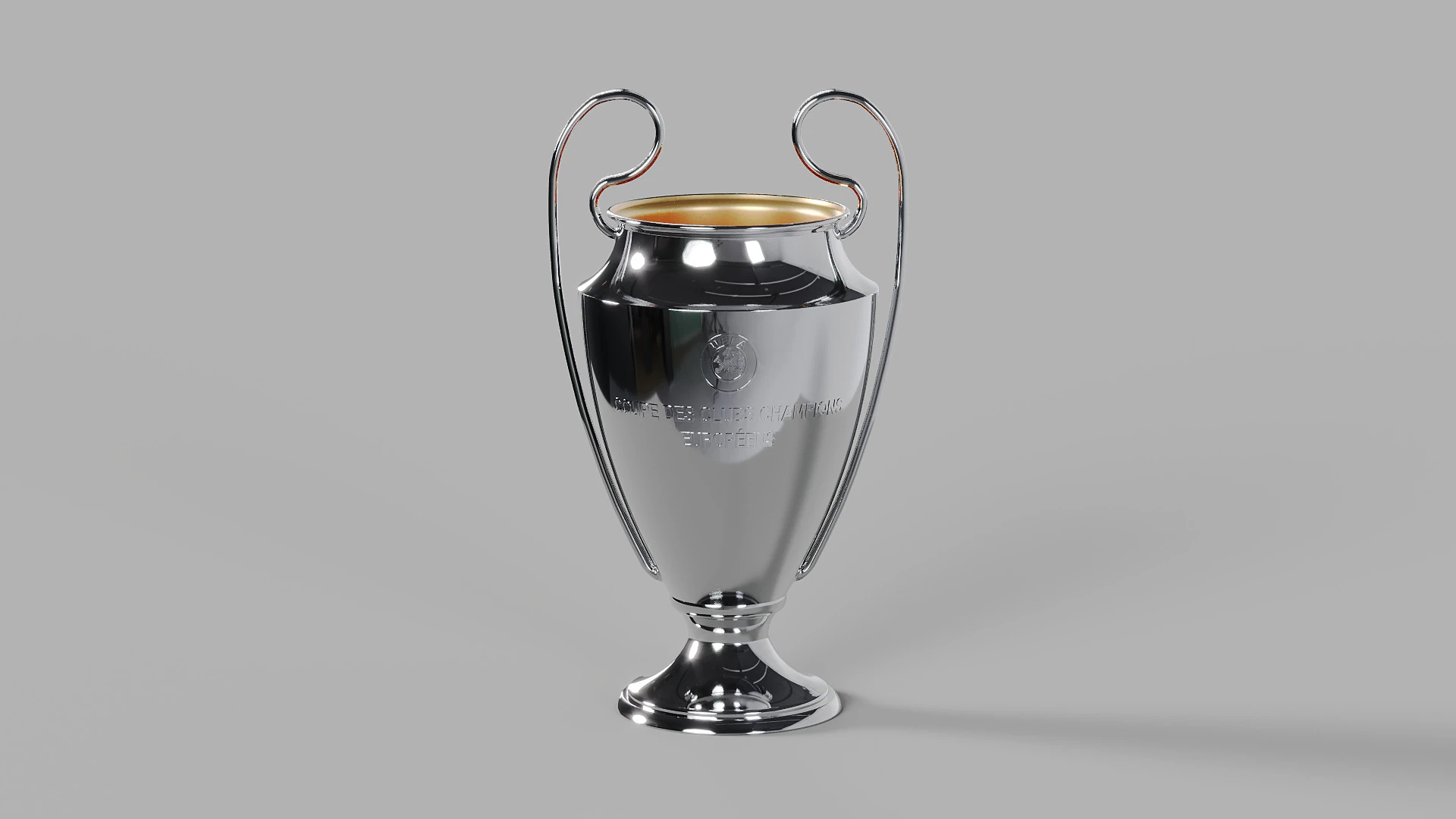 UEFA Champions League Trophy 3D Model .c4d .max .obj .3ds .fbx .stl .blend 