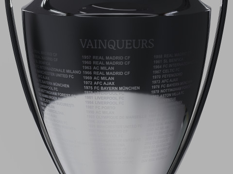 UEFA Champions League Trophy Model 3D