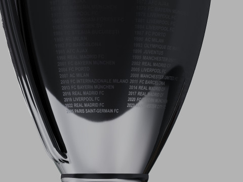 UEFA Champions League Trophy Model 3D