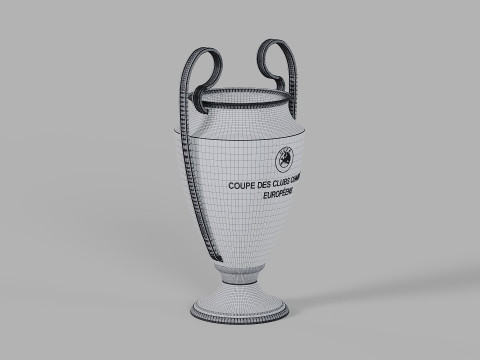 UEFA Champions League Trophy Model 3D